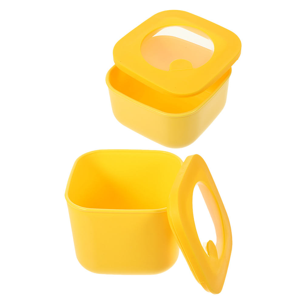 2 Pcs Crisper Fridge Cream Cheese Container Cheese Storage Boxes Cheese Keeper Butter Dishes