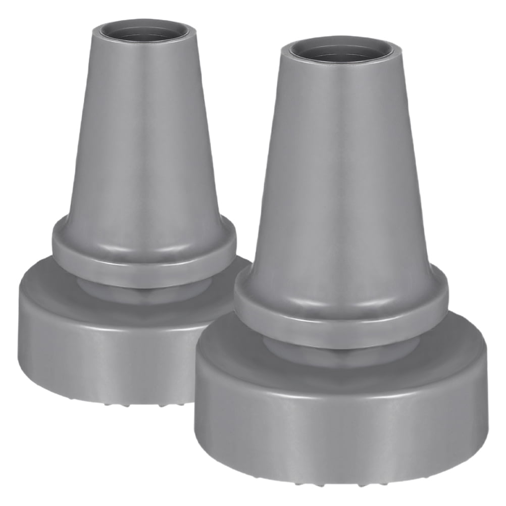 2 Pack Grey Rubber Cane Replacement Tips for Enhanced Stability and Slip Resistance for Canes