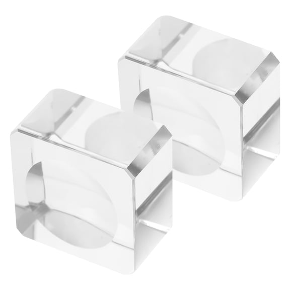 2 Pcs Crystal Ball Seat Vintage Office Decor Spheres Mini Glass