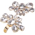 thumbnail image 1 of 2 Pcs Crystal Flower Shoe Clips Decorative Buckles Removable Charms Women's Miss, 1 of 6