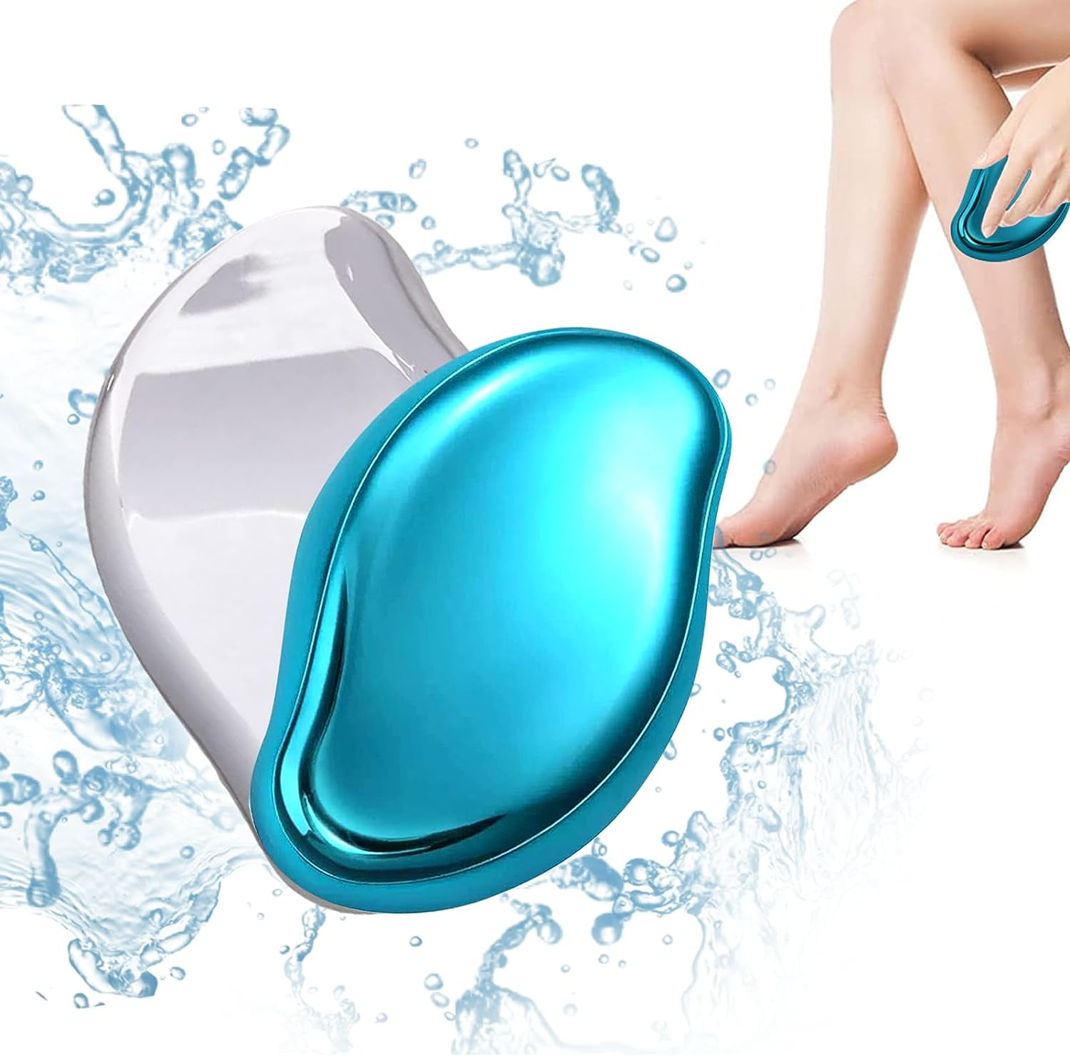 2 Pcs Crystal Hair Eraser, Magic Crystal Hair Removal Stone, Safe and