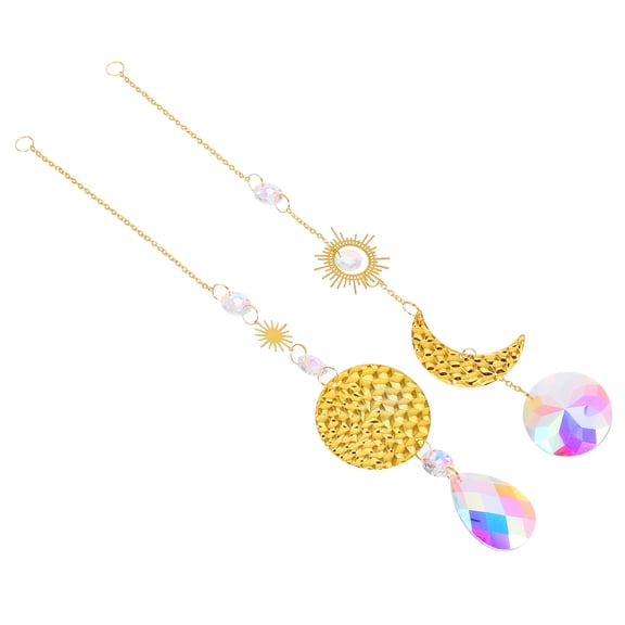 2 Pcs Stars and Moon Decor Straw Baskets with Handles Headphones Office