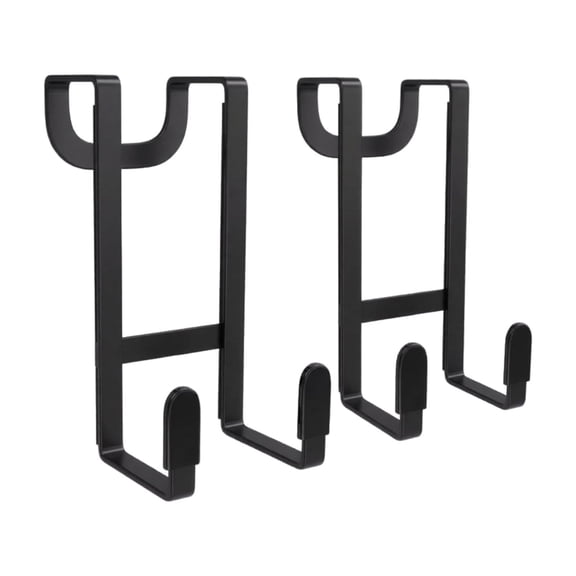 2 Pcs Cubicle Decor Of Adjustable Cubicle Hanger Universal Partition Metal Cubicle Hooks Over The Door Hanger, Universal Door Hangers for Hats,Sturdy Easy Install Garland & Plant Hooks,Black