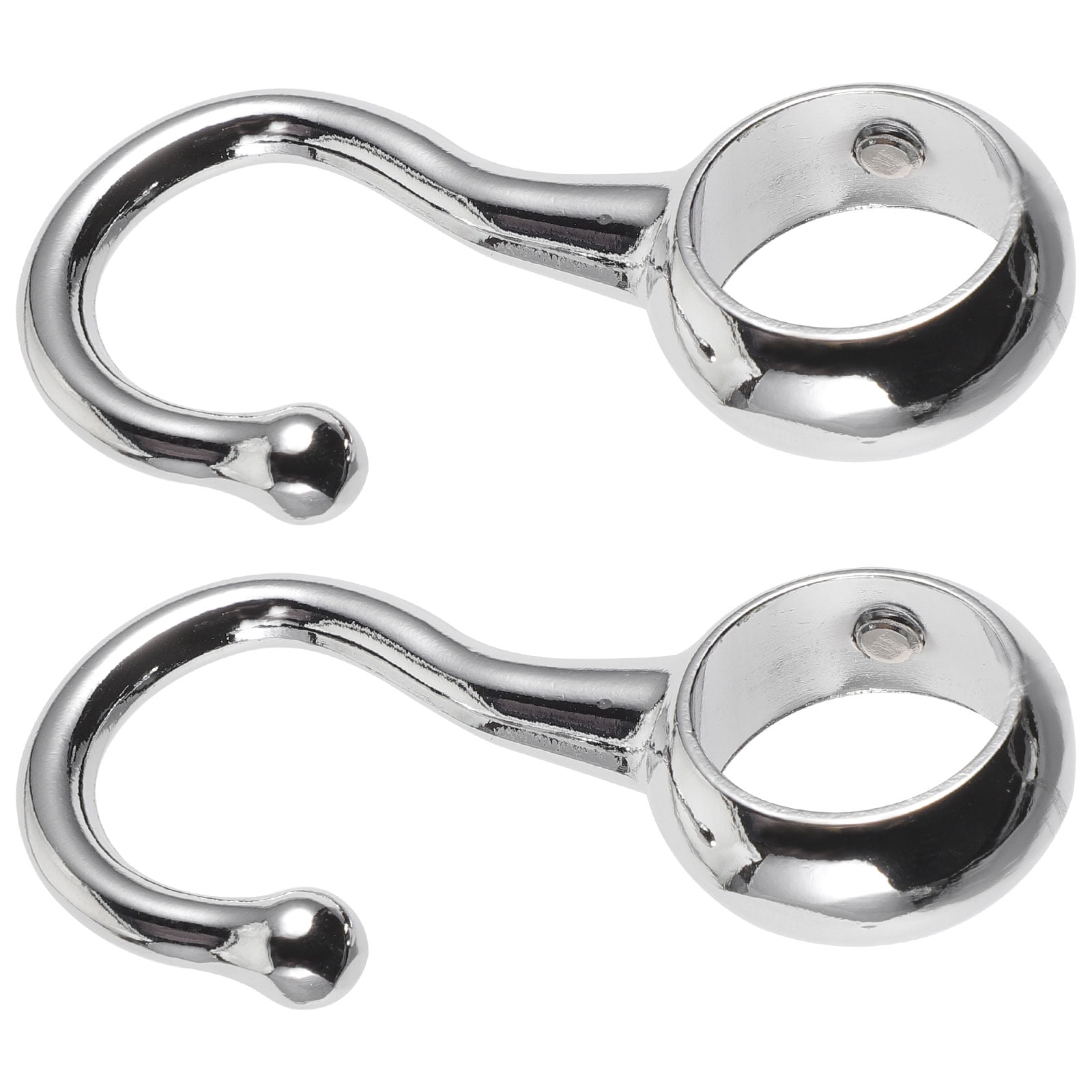 2 Pcs Curtain Hooks Clothing Pipe Hook Clothes Drying Rod Hook Drying