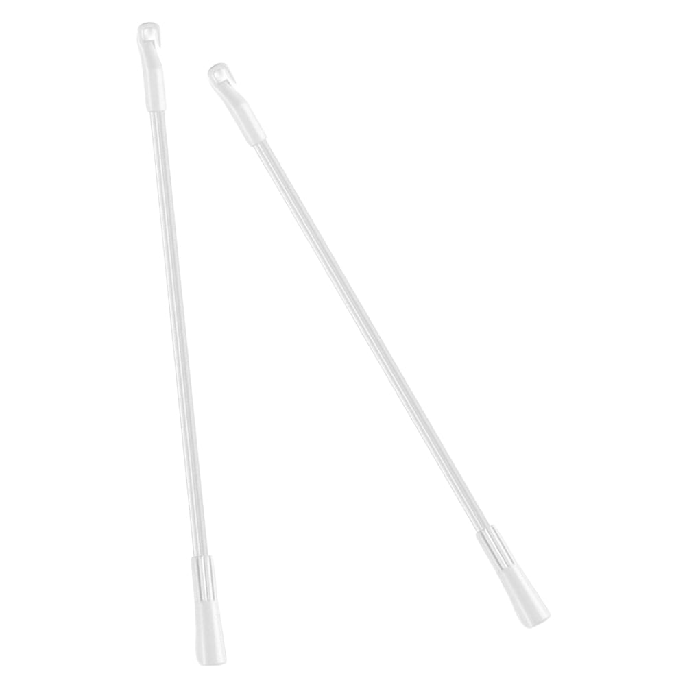 2 Pcs Curtain Pole Curtain Pull Rod Blind Tilt Rod Vertical Blinds Rod Blind Stick Aluminum Alloy Replace White See