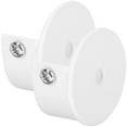 thumbnail image 1 of 2 Pcs White Curtain Rod Brackets End Holders Closet Support Poles Hardware Accessories, 1 of 6