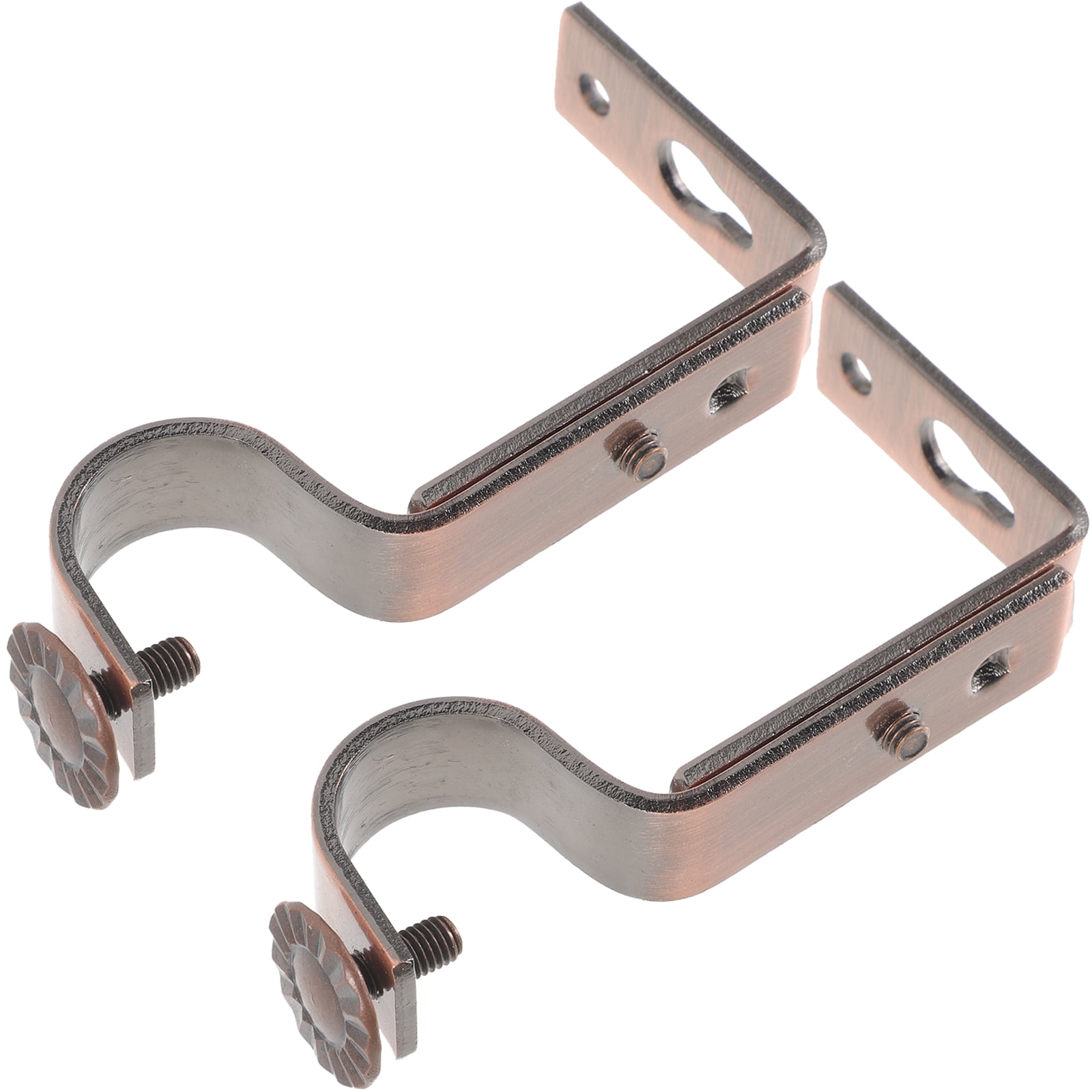 2 Pcs Curtain Rod Holders Window Covering Hardware Brackets for Rods