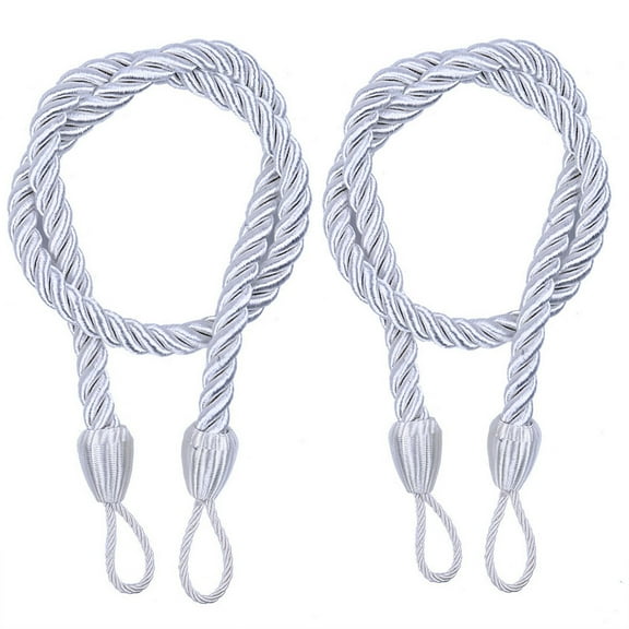 2 Pcs Curtain Rope Tiebacks,Duty Cord Holdbacks For Windows,Adjustable Drapery Tie Back,Decoration For Window,Shower Room Or Living Room(27 Inches)