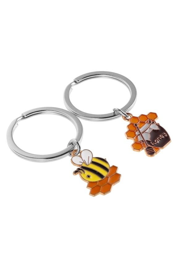 2-Pack Cute Keychain Set for Home Decor and Car Ornament Accessories