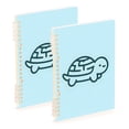 thumbnail image 1 of 2 Pcs Cute Line Turtle Spiral Notebooks 60 Sheets 120 Pages A5 Journal Notepad 8.3x5.7 Inch Thick Adjustable College Ruled Paper, 1 of 8