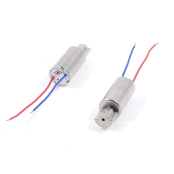 2 Pcs DC 1.3V 8000RPM Micro Coreless Vibration Motor for Airplane Helicopter