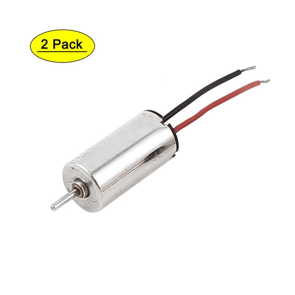 2 Pcs DC 1.5V-4.5V 40000RPM Speed 6mm x 12mm Micro Coreless Motor