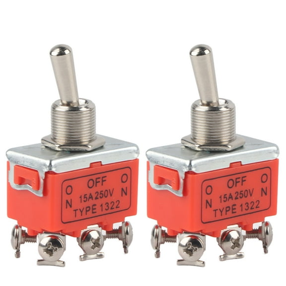 2 Pcs DC Motor Switch CW Motor 6 Pin Toggle Switch 250V 15A