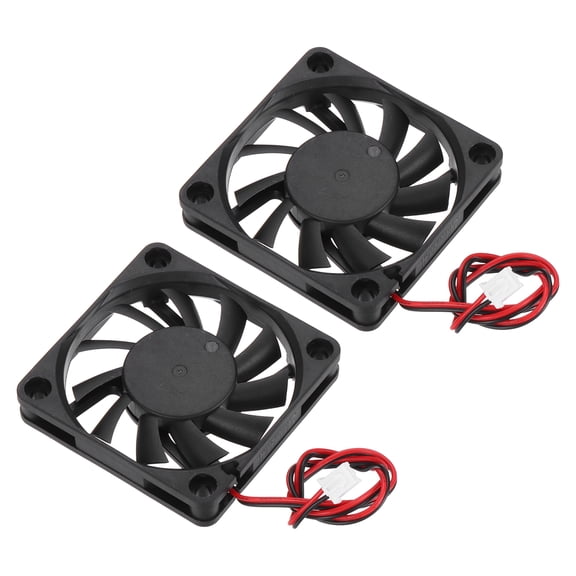 2 Pcs DC12V Brushless Cooling Fan DC12V 0.24A 60x60x10mm 2Pin 2Wire High Speed Quiet for 3D Printer Computer Case Video Equipment DIY Ventilation Project