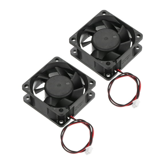 2 Pcs DC12V Brushless Cooling Fan DC12V 0.48A 60x60x25mm 2Pin 2Wire High Speed Quiet for 3D Printer Computer Case Video Equipment DIY Ventilation Project