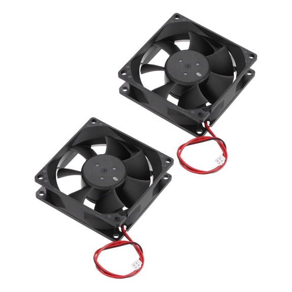 2 Pcs DC24V Brushless Cooling Fan DC24V 0.36A 80x80x25mm 2Pin 2Wire High Speed Quiet for 3D Printer Computer Case Video Equipment DIY Ventilation Project