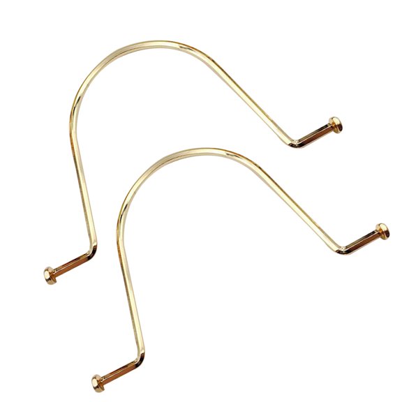 BESTOYARD 2Pcs Durable Golden Handle Straps Simple Design Handbag Handles for Repair and DIY Bags