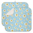 thumbnail image 1 of 2 Pcs Daisy Floral Dish Drying Mat - 16 X 18 Inch Absorbent Microfiber Kitchen Counter Mat – Quick-Dry Dish Rack Alternative, Dish Drying Pad for Dishes, Cups, Utensils, Pots & Pans, 1 of 3