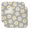 thumbnail image 1 of 2 Pcs Daisy Floral Dish Drying Mat - 16 X 18 Inch Absorbent Microfiber Kitchen Counter Mat – Quick-Dry Dish Rack Alternative, Dish Drying Pad for Dishes, Cups, Utensils, Pots & Pans, 1 of 3