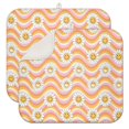 thumbnail image 1 of 2 Pcs Daisy Floral Dish Drying Mat - 16 X 18 Inch Absorbent Microfiber Kitchen Counter Mat – Quick-Dry Dish Rack Alternative, Dish Drying Pad for Dishes, Cups, Utensils, Pots & Pans, 1 of 3