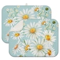 thumbnail image 1 of 2 Pcs Daisy Flower Dish Drying Mat - 18 X 24 Inch Absorbent Microfiber Kitchen Counter Mat – Quick-Dry Dish Rack Alternative, Dish Drying Pad for Dishes, Cups, Utensils, Pots & Pans, 1 of 3