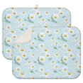 thumbnail image 1 of 2 Pcs Daisy Flower Dish Drying Mat - 18 X 24 Inch Absorbent Microfiber Kitchen Counter Mat – Quick-Dry Dish Rack Alternative, Dish Drying Pad for Dishes, Cups, Utensils, Pots & Pans, 1 of 3