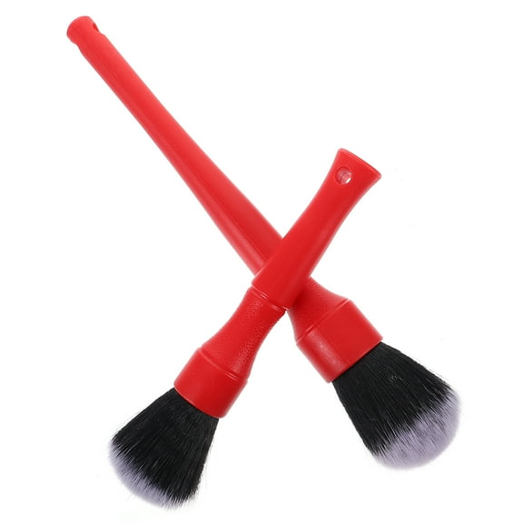 2 Pcs Dash Sunglasses Interior Cleaning Brush Car Detailing Tool 24X3cm Red