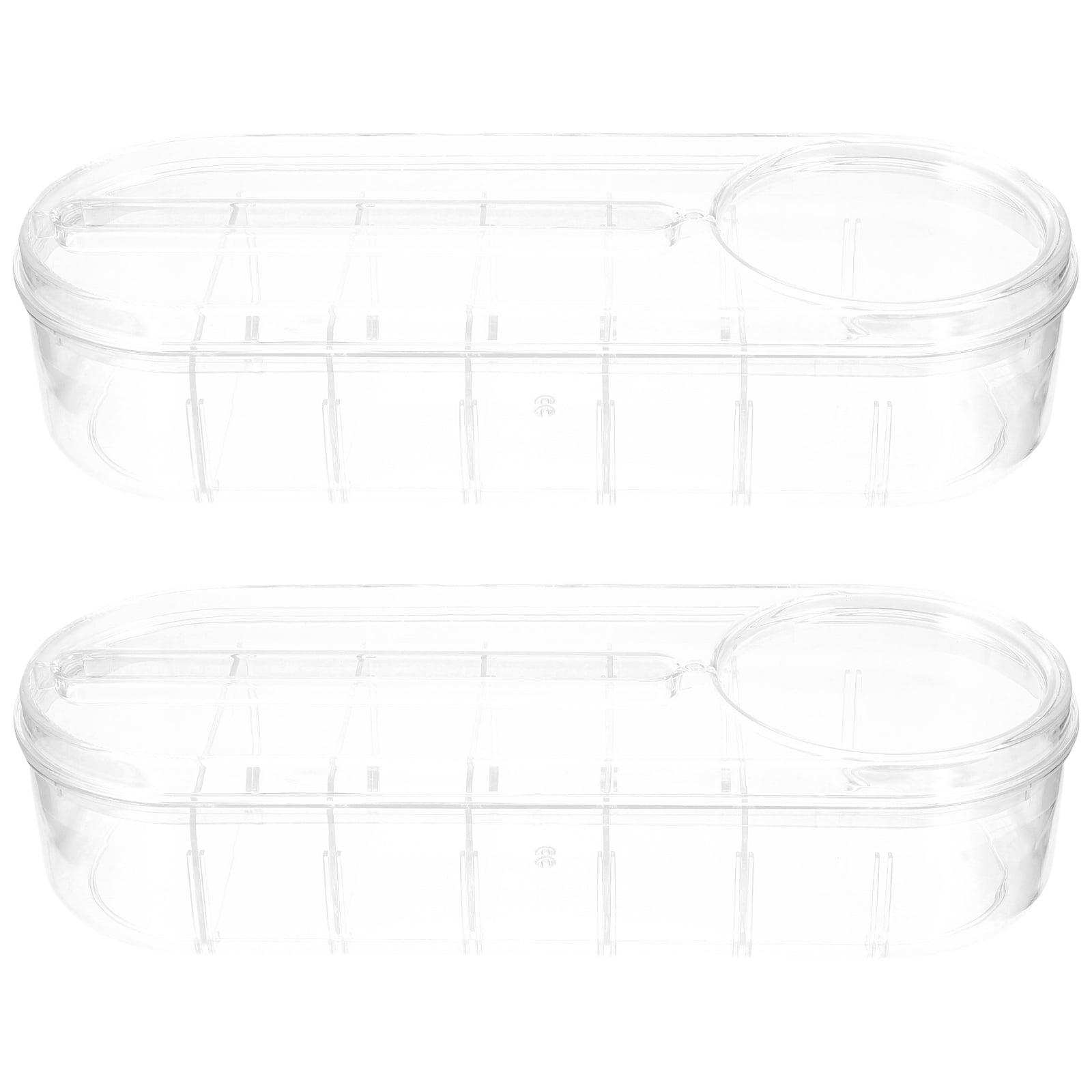 2 Pcs Data Cable Storage Box Cord Boxes for Cables Organizer Wire Drawers Desk Office