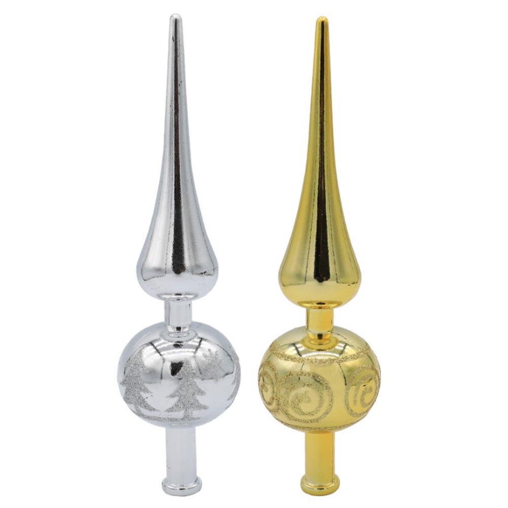 2 Pcs Decor Nativity Christmas Ornaments Tree Top Star Spherical Xmas