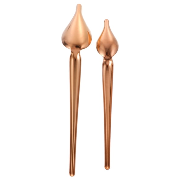 STRANDCHIC Saucier Culinary Spoon Rose Gold for Sauce Drizzling 2Pcs