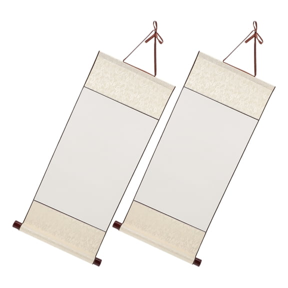 FOMIYES Back to School Blank Calligraphy Paper Scroll Paper for Writing White Smooth Writing Studio 2Pcs