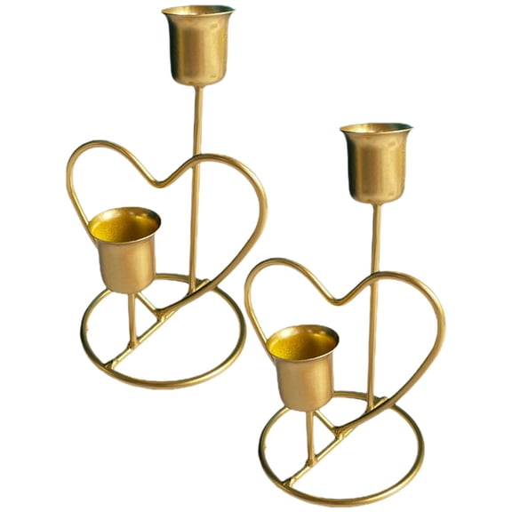 2 Pcs Decorative Candle Holder Tabletop Holders Banquet Dinner Party