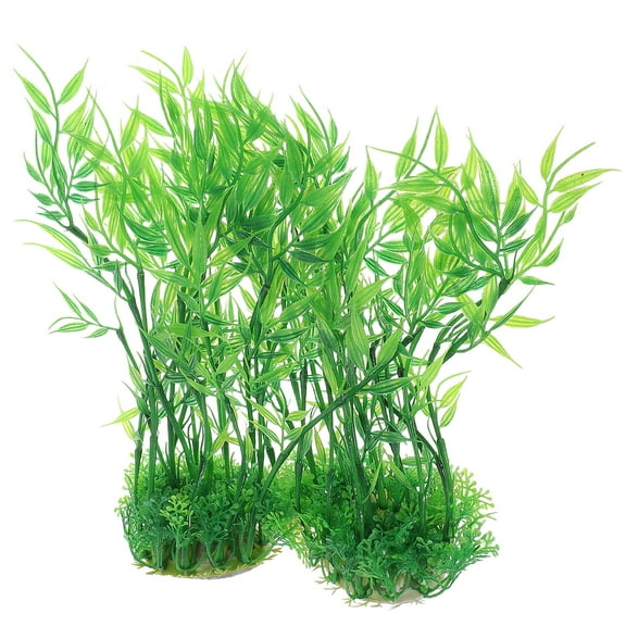 2 Pcs Decorative Fish Tank Aquariums Live Plants Freshwater Green