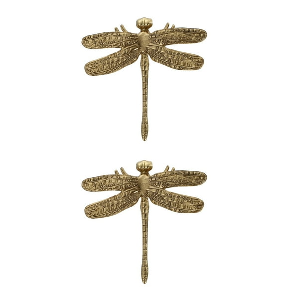 2 Pcs Decorative Handle Dragonfly Knob Door Mermaid Drawer Pulls Child Golden