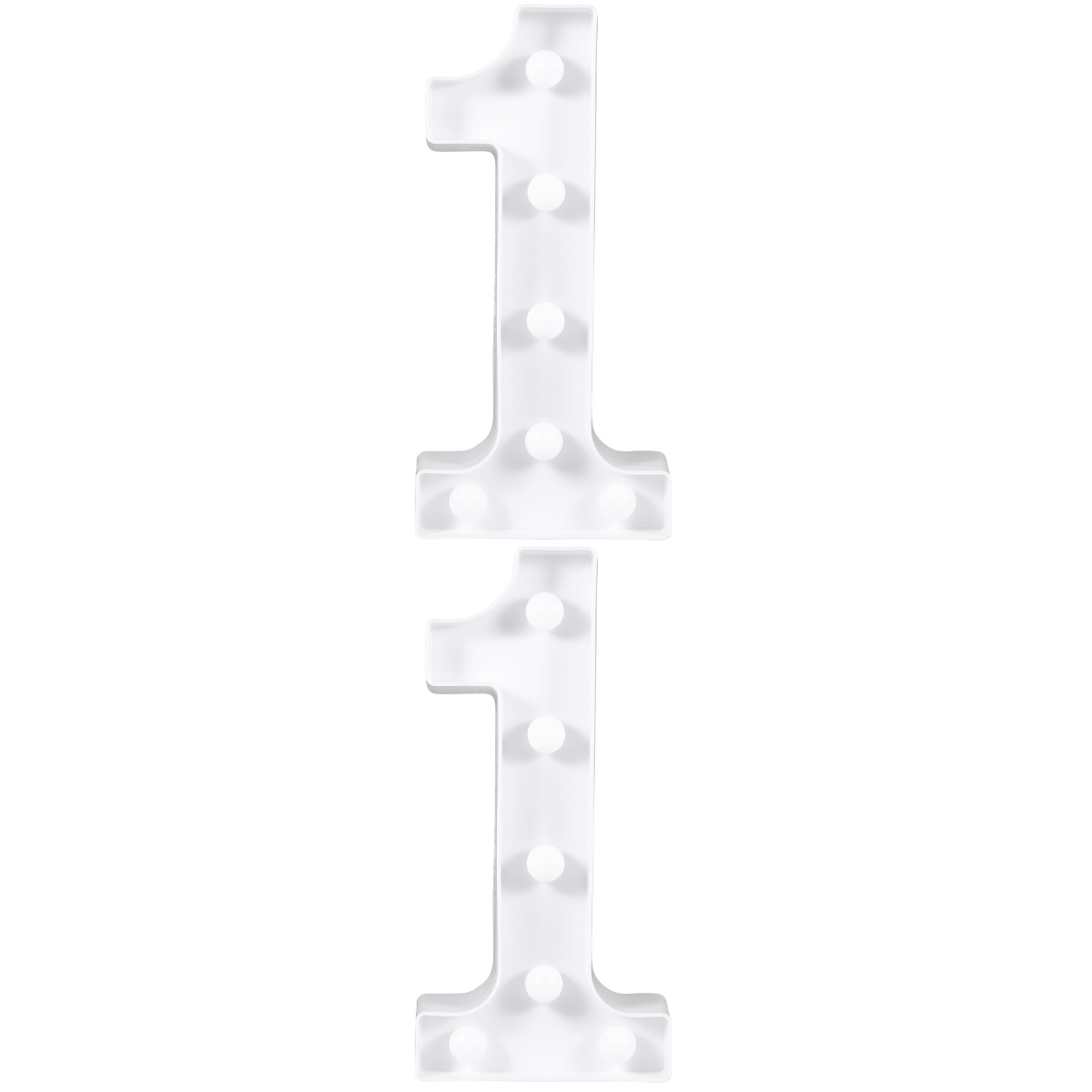 RENACLIPY LED Light Sign White Plastic Marquee Number for Decorating ...