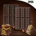 thumbnail image 1 of 2 Pcs Deep Chocolate Bar Mold - Large and Thick Silicone Pistachio Chocolate Molds, Non-Stick & Easy to Release Deep Mold for Stuffed Bar Large Big Candy Bar Mould for Filling (A), 1 of 6
