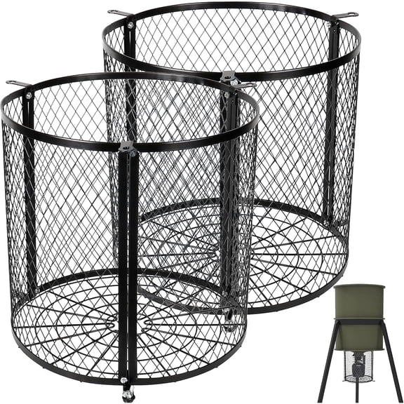 2 Pcs Deer Feeder Varmint Guard, 12.3'' x 11.8'' Varmint Cage for Feeders | All-Metal Deer Feeder Cage, Protective Cages for Feeder Keeping Wildlife Raccoons, Squirrels and Birds Away