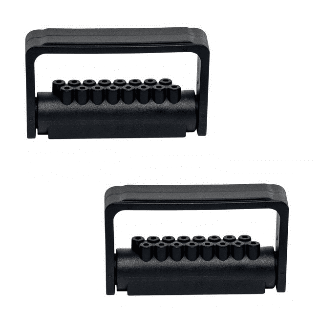 2/Pcs Dental Bur Caddy for 16 Bur Blocks Autoclavable FG Burs Organizer Black