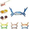 thumbnail image 1 of 2 Pcs Desk Crab Pen Holder, Funny Weightlifting Crabs Shaped Spoon Holders, Mini Tiny Animal Pencil Rest, Realistic Creative Penholders Storage Accessories, Cute Rack Ornaments, Bracket Gift - Blue, 1 of 6