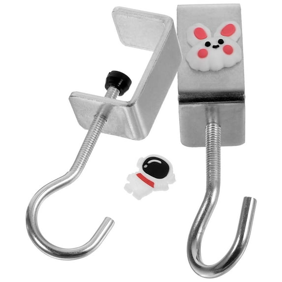 2 Pcs Deskside Bag Rack Purses Desk Metal Bag Hook Tote Student Desk Bag Hanger Student Office