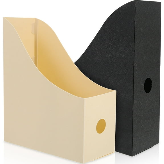 2 Pcs Desktop Bookcase File Storage Box Organizer Document Holder Wall Mount Bookshelf Vertical Stadium Office Containers Student Use