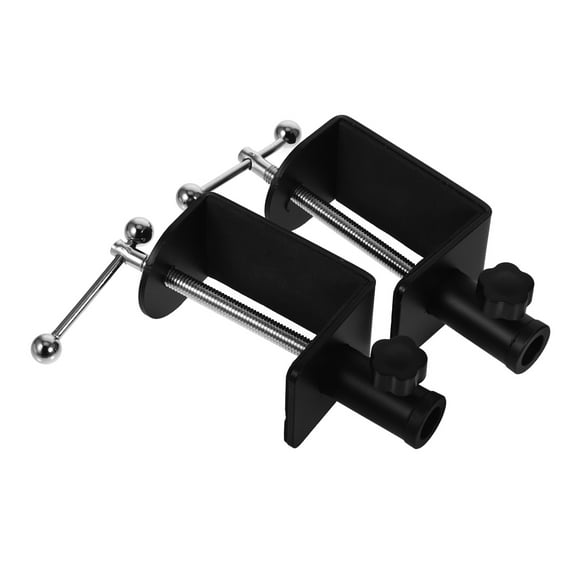 2 Pcs Desktop Clip Microphone Stand Desk Mic Arm Desk Mount Universal C Clamp Table Clamps for Poles