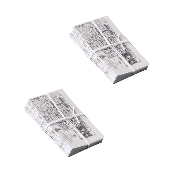 2 Pcs Miniature Newspaper Ornaments for Dollhouse Furniture, Small Mini Newspapers Bundle for Miniature Decor