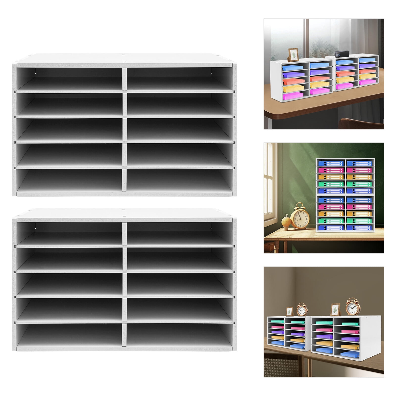 2 Pcs Desktop Paper Storage Cabinets Office File Storage Cabinet File Storage Cabinet for Home, Office
