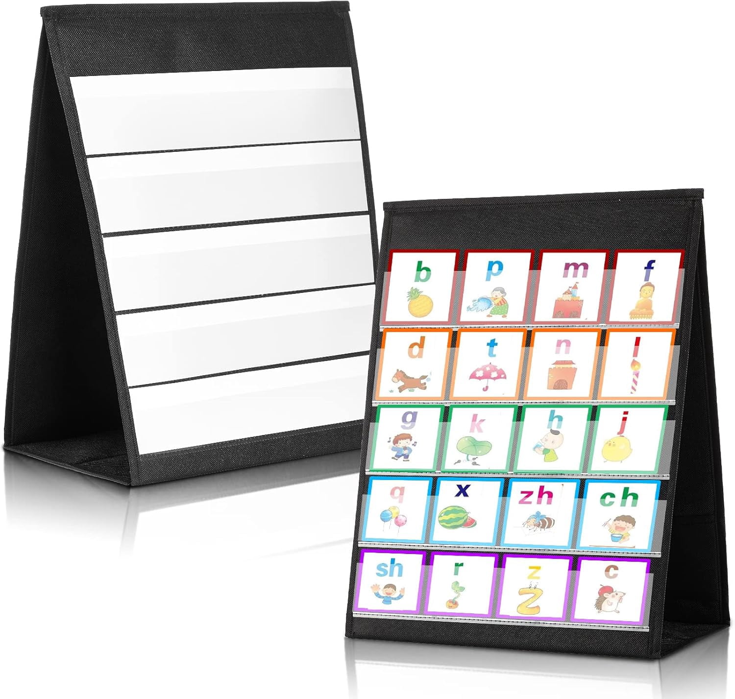 2 Pcs Desktop Pocket Chart Stand for Classroom 13 x 17 Inch Double ...