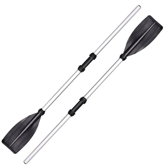 2 Pcs Detachable Aluminum Alloy Boat Oars 126cm Floating Canoe Rafting Paddles with 38x15cm Blades-
