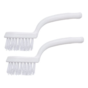 2 Pcs Detail Brush Grout Brush, Under Rim Toilet Brush, Crevice Brush with Hanging Hole for Bathroom/Shower/Kitchen/Window Groove Corner Rim Cleaning, 7.08 x 1.96 Inch