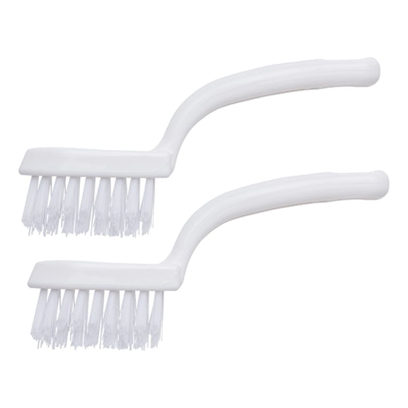 2 Pcs Detail Brush Grout Brush, Under Rim Toilet Brush, Crevice Brush with Hanging Hole for Bathroom/Shower/Kitchen/Window Groove Corner Rim Cleaning, 7.08 x 1.96 Inch