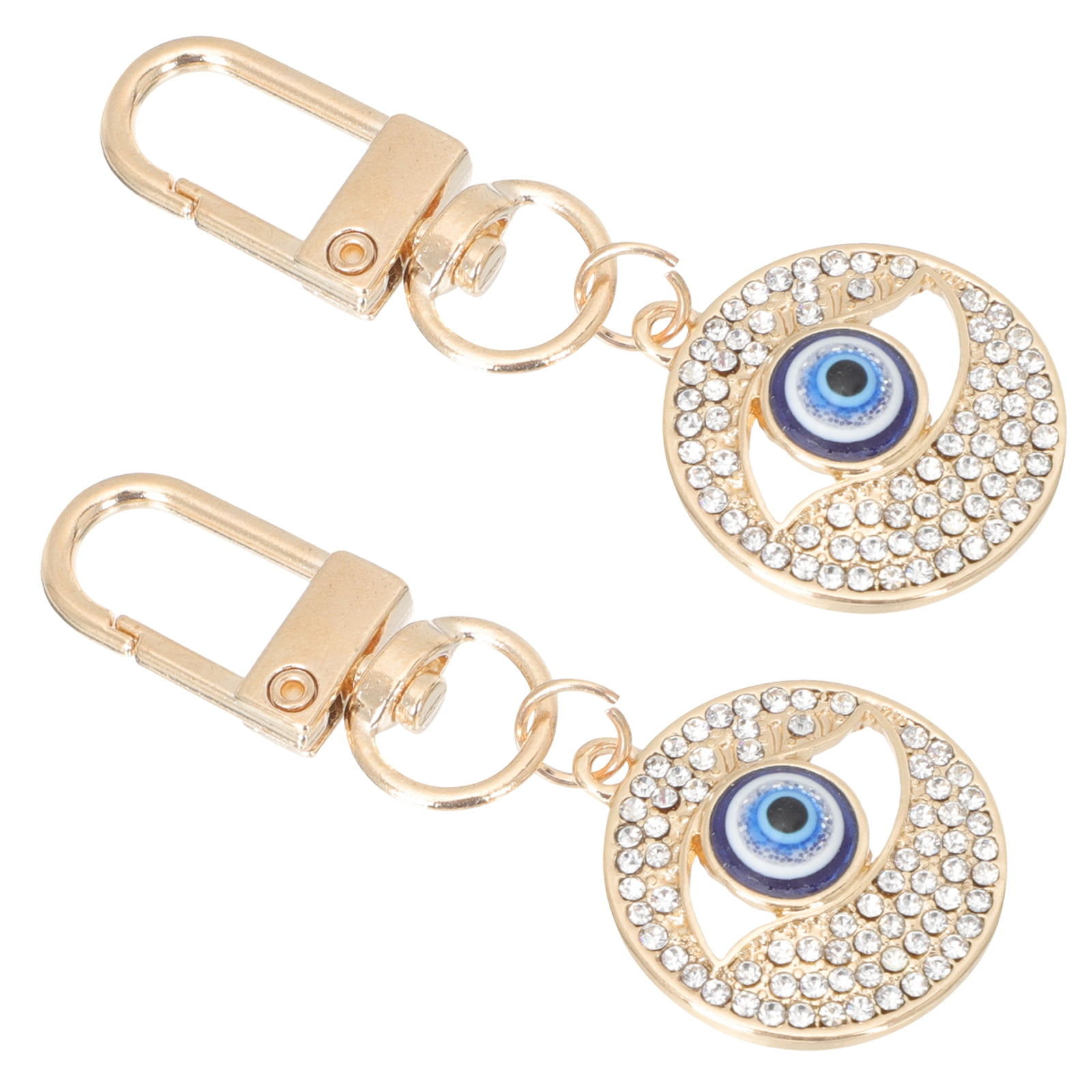2 Pcs Devil's Eye Pendant Key Chain Keychain Ring Keychains for Car