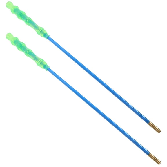 FENGGUIQU 2Pcs Sturdy Green Bearing Diabolo Sticks for Daily Outdoor Acrobatics and Fitness